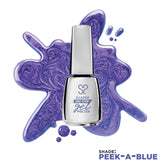 Salon Perfect .5oz 1-STEP GEL PEEK-A-BLUE with the color swatch behind
